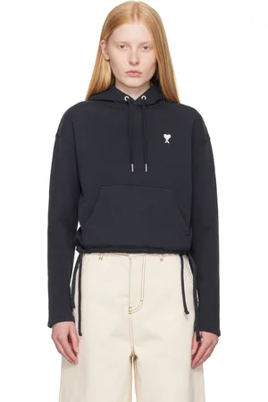 Ami Navy Cotton Ami de Coeur Hoodie