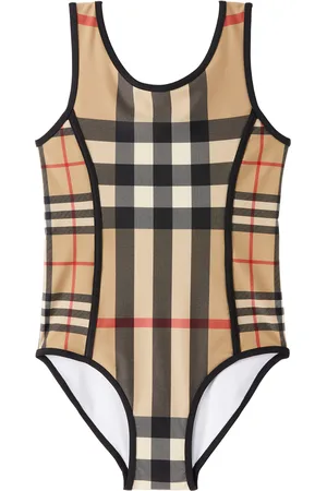 BURBERRY キッズ コントラスト チェック ストレッチナイロン ビキニ BURBERRY キッズ コントラスト チェック ストレッチナイロン ビキニ