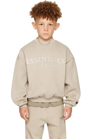 FEAR OF GOD Kids Taupe Fleece Crewneck Sweatshirt
