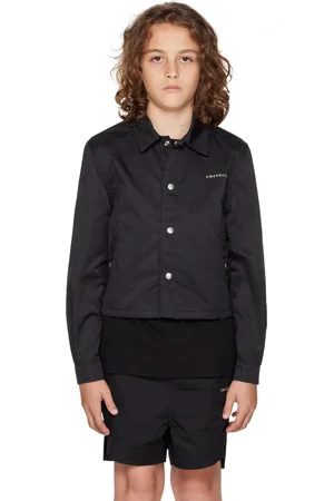 Rick Owens Kids Black Hollywood Snap Front Jacket