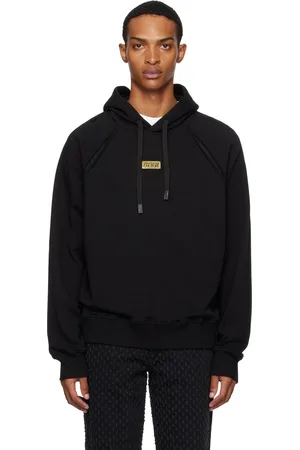 VERSACE Black Outline Barocco Relaxed-Fit Hoodie