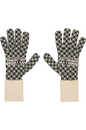 Maison Margiela Beige & Black Cotton Gloves