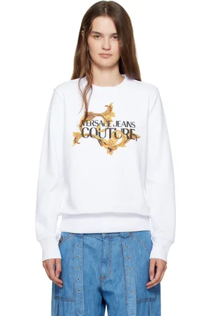 VERSACE White Screen-Printed Sweatshirt