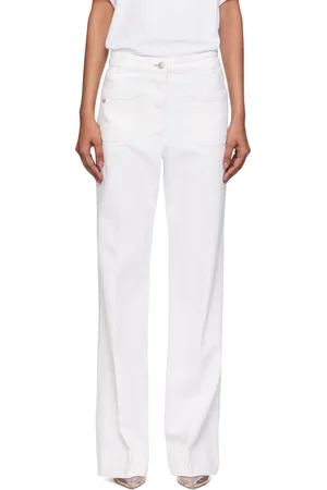 Victoria Beckham White Alina High Waisted Jeans