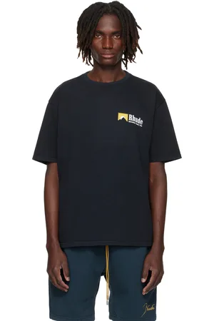 【関税込み】Rhude ブラック Chamonix Mont-Blanc Tシャツ Rhude Black 'Chamonix Mont-Blanc' T-Shirt Rhude