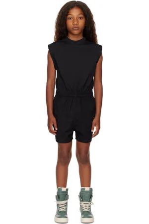 Rick Owens Kids Black Hollywood Tatlin Flightsuit Bodysuit