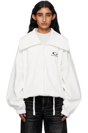 Balenciaga White Zip Track Jacket