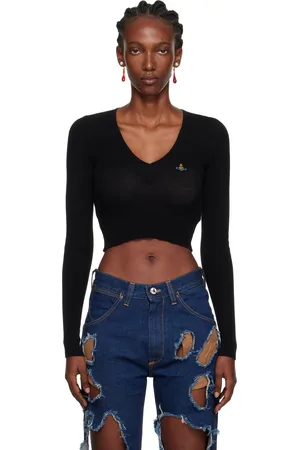 Vivienne Westwood Black Bea Cropped Sweater