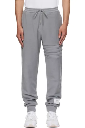 Thom Browne Gray Reverse Loopback 4-Bar Sweatpants
