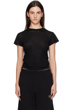 Maison Margiela Black Sheer Wool T-shirt