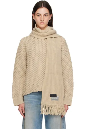 Maison Margiela Beige Scarf Knit Sweater