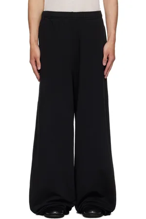 Maison Margiela Black Cotton Wide-Leg Sweatpants