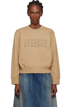 Maison Margiela Tan Printed-Logo Sweatshirt