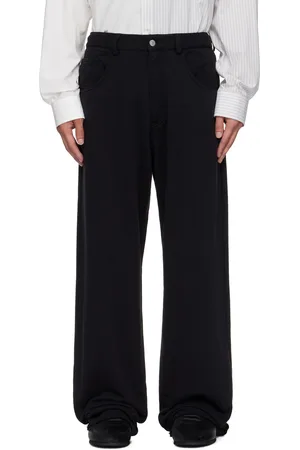 Maison Margiela Black Cotton Sweatpant Trousers