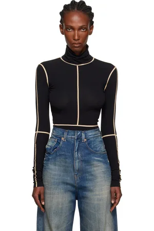 Maison Margiela Black Long-Sleeve Bodysuit