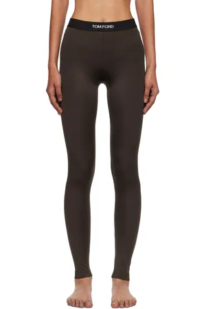 Tom Ford Brown Lustrous Jersey Signature Leggings