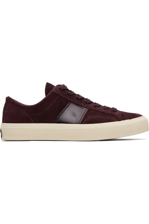 Tom Ford Burgundy Suede Cambridge Sneakers