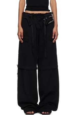 OTTOLINGER Black Baggy Cargo Pants