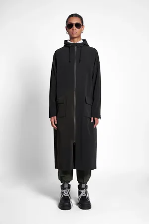 Stutterheim Sandviken Long Matte Zip Raincoat