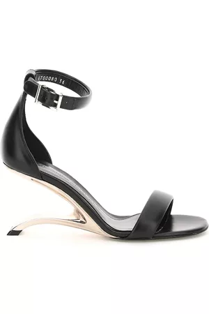 Alexander McQueen Women Sandals - Leather Arc Sandals