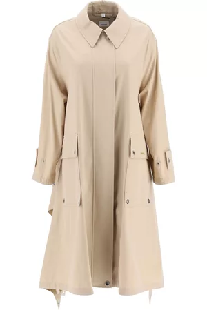 Burberry Oversized Gabardine Trench Coat With Draping
