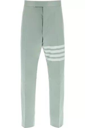 Thom Browne Men Pants - 4 Bar Cotton Suit Trousers