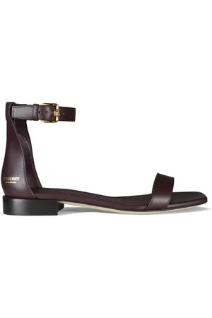 Burberry Rose 100mm Shearling Velvet Sandals