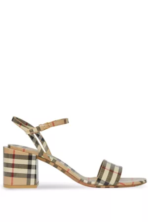Burberry Vintage Check Patent Leather Sandals