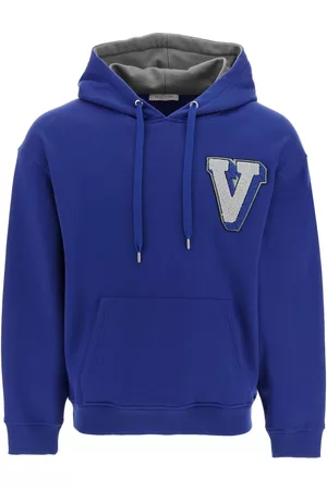 VALENTINO Men Hoodies - Hoodie With V 3d Logo Patch