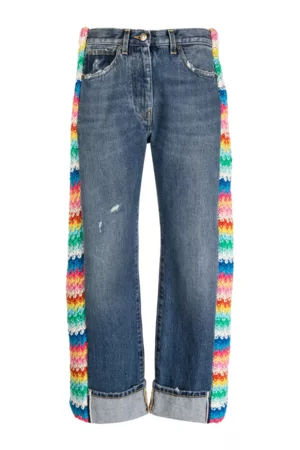 Alanui Women Jeans - Over The Rainbow Panelled Jeans