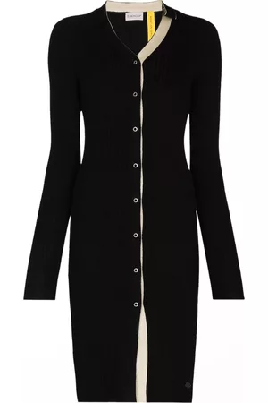 Moncler Women Sweatshirts - 2 Genius 1952 Rib Knit Long Cardigan