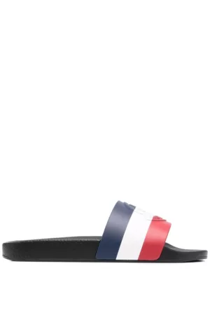 Moncler Men Sandals - Signature Stripe Pool Slides