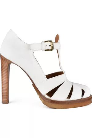 Ralph Lauren Women Sandals - Luxury 's Shoes Kayda White Suede Sandals