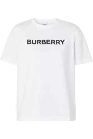 Burberry Women T-Shirts - Logo Print Organic Cotton T Shirt