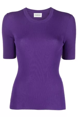 PAROSH Women T-Shirts - Fine Ribbed T Shirt
