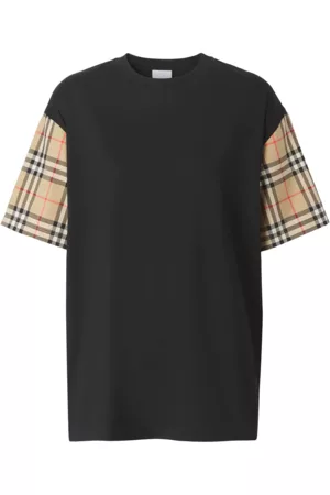 Burberry Women Vintage T-Shirts - Vintage Check Sleeve T Shirt