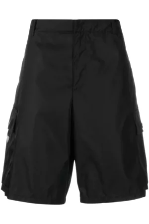 Prada Men Cargo Pants - Triangle Logo Cargo Shorts