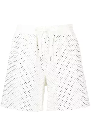 PAROSH Women Shorts - Rhinestone Embellished Shorts