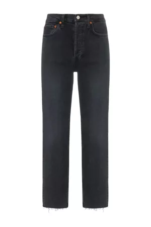 RE/DONE Women Jeans - Stovepipe Raw Hem Jeans