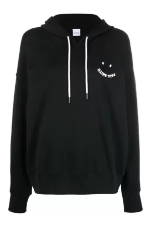 Paul Smith Women Hoodies - P AU L mith 'Happy' Logo Embroidered Hoodie