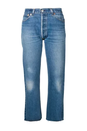 RE/DONE Women Jeans - Stove Pipe Denim Cropped Jeans