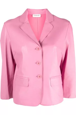 PAROSH Women Leather Jackets - Single Breasted Leather Jacket