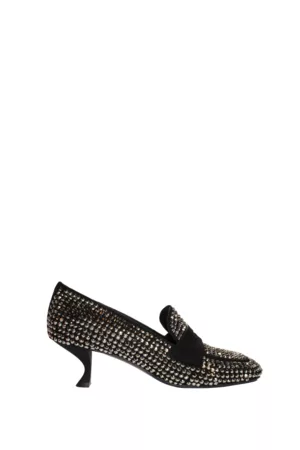 La Rose Women Heeled Pumps - Heeled Loafers Crystal Black