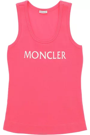 Moncler Women Tank Tops - Moncer Basic Logo Print Tank Top