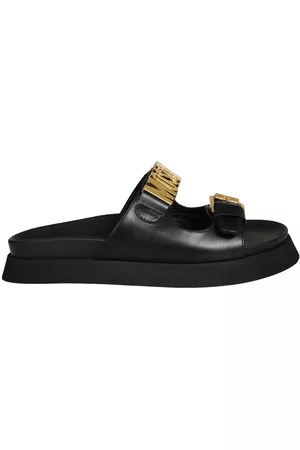 Moschino Men Sandals - LETTERING LOGO CALFSKIN Slides