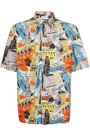 Moschino Men Shirts - CITY PRINT NYLON Shirt