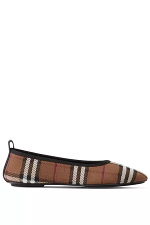 Burberry Women Ballerinas - Check Print Ballerina Shoes