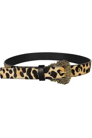 YOUNG VERSACE: Versace Young Baroque belt in printed synthetic leather -  Black