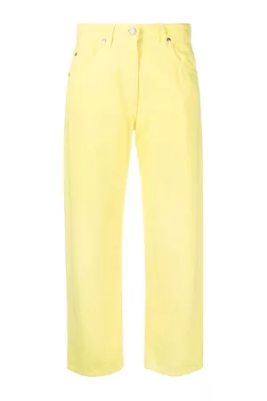 Msgm Women Straight Jeans - Cropped Straight Leg Jeans