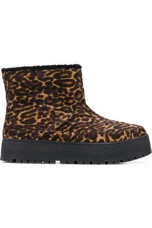 Prada Women Ankle Boots - Padded Leopard Ankle Boots
